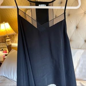 Free People Black Top with Mesh trim🖤
